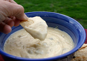 white cheese dip